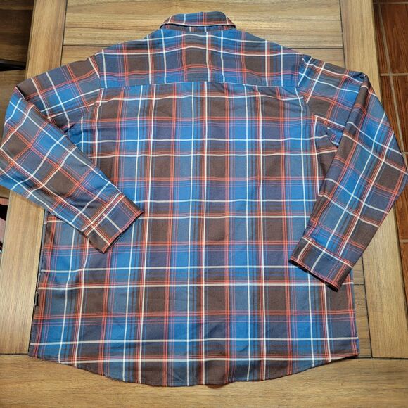 Swiss Tech Full Button LS Shirt Red & Blue Plaid - Size XL (46-48) - Picture 3 of 5
